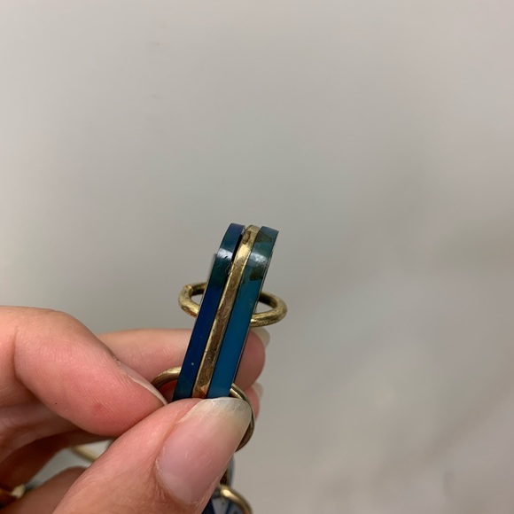 Blue and Gold Chain Necklace - Picture 4 of 4